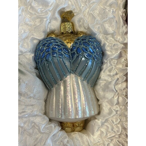 Child's First Christmas Ornament Collection Set of 6 New Blown Glass in Box OWC - Picture 4 of 16